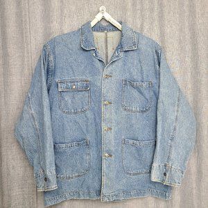 Jean Jacket Unbranded Oversized Large Pockets Size L Blue Jean
